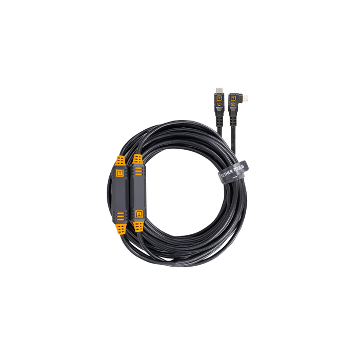 Tether Tools TetherPro USB-C to USB-C Straight to Right Angle Cable - 31' Length
