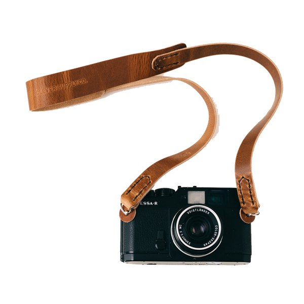 Clever Supply Co. Minimal Camera Strap (English Tan, 40) w/ Ideal for Film or Made from Full-Grain Width: 3/4