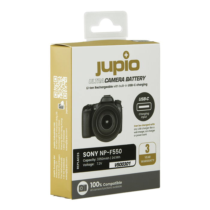 Jupio NP-F550 ULTRA C (USB-C input) 3350mAh