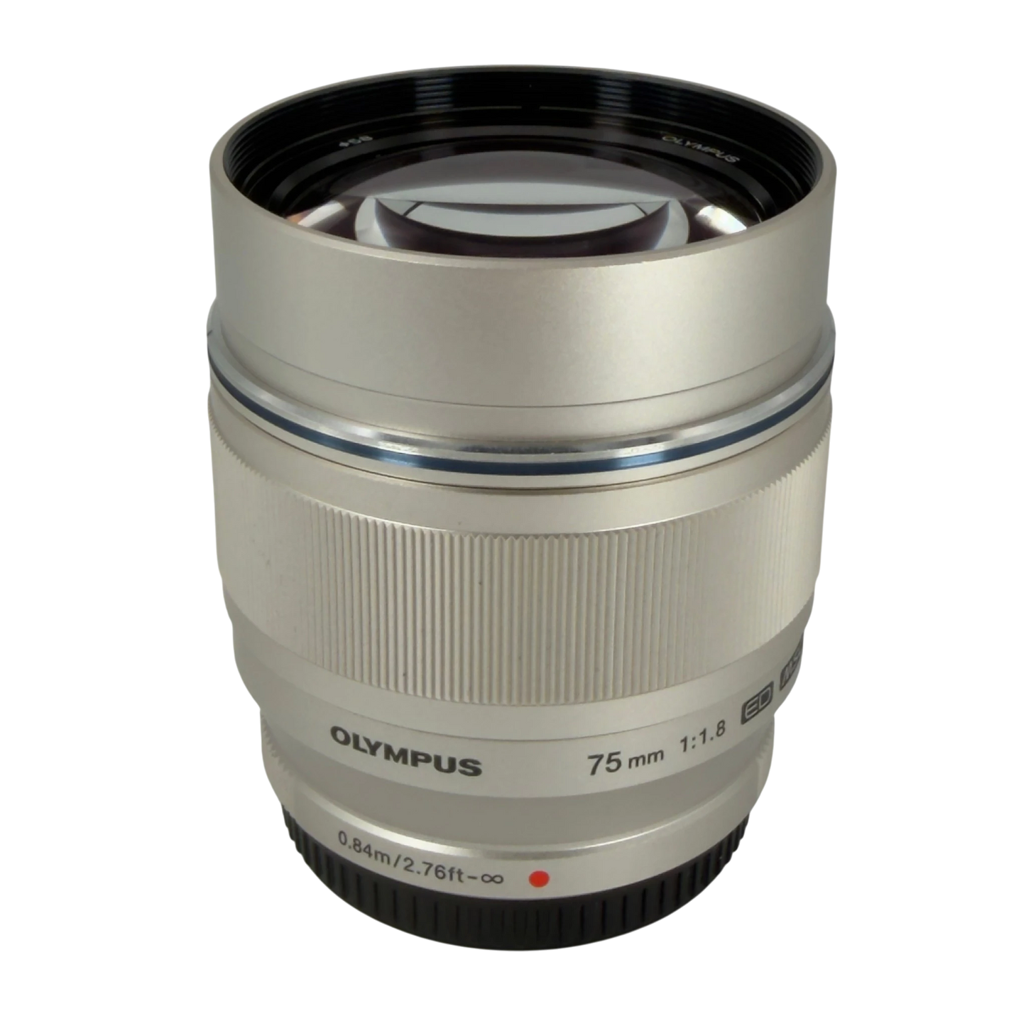 Olympus 75mm f/1.8 M.Zuiko Digital ED MSC Autofocus Lens for MFT Silver