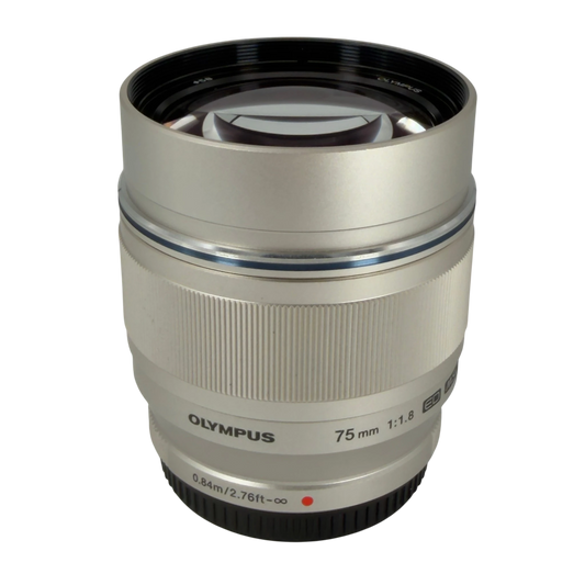 Olympus 75mm f/1.8 M.Zuiko Digital ED MSC Autofocus Lens for MFT Silver