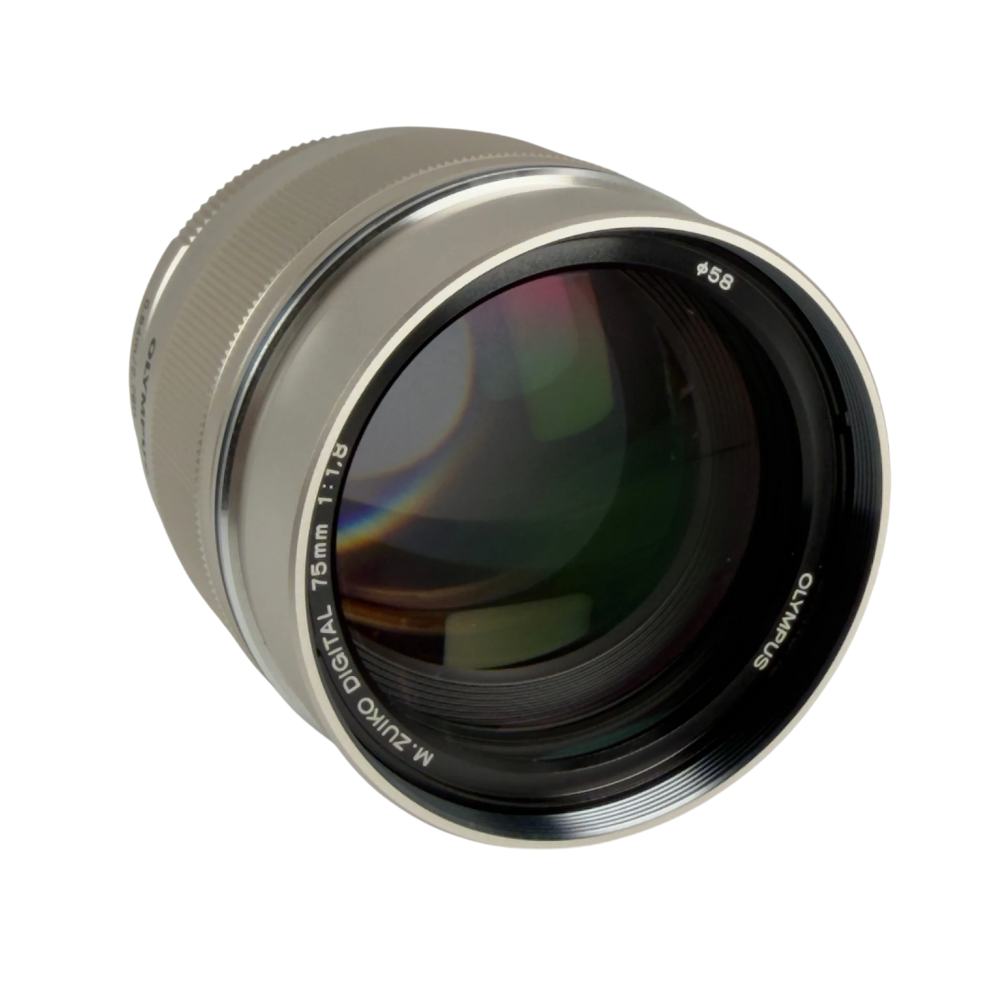 Olympus 75mm f/1.8 M.Zuiko Digital ED MSC Autofocus Lens for MFT Silver