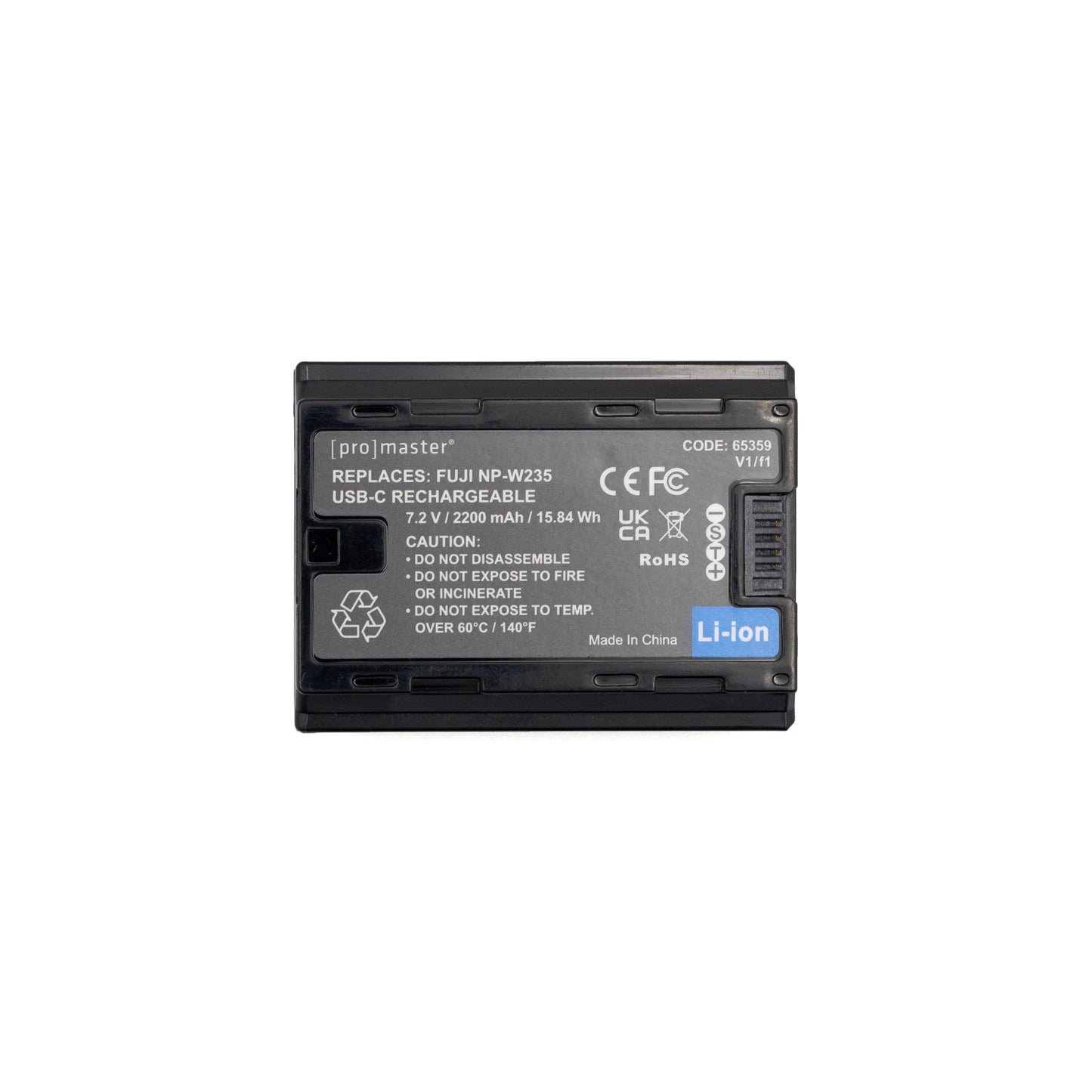 Promaster Li-ion Battery for Fujifilm NP-W235 with USB-C Charging