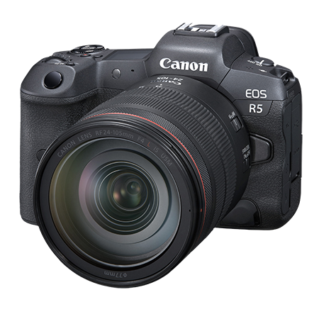 Canon EOS R5 Mirrorless Camera with RF 24-105mm f/4 L IS USM Lens Kit - OPEN BOX