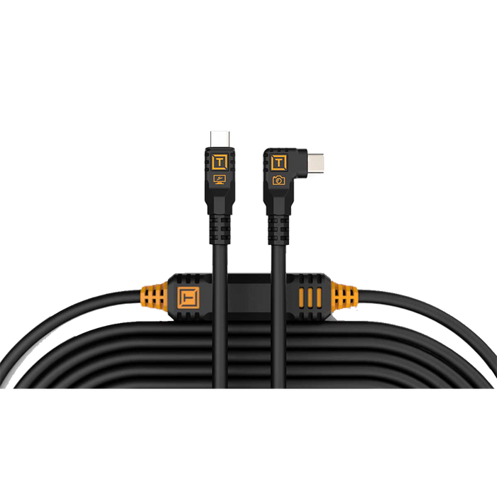 Tether Tools TetherPro USB-C to USB-C Straight to Right Angle Cable - 31' Length