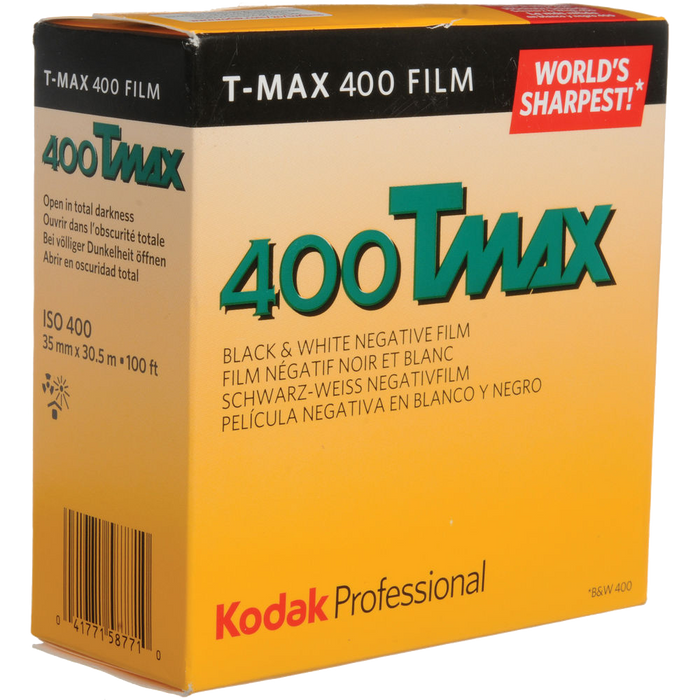 Kodak Professional T-Max 400 Black & White Negative 35mm Film, 100' Roll