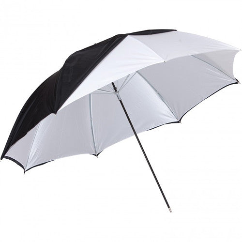 Westcott Convertible Umbrella - Optical White Satin with Removable Black Cover (45")