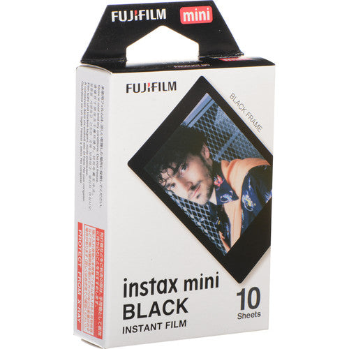 Fujifilm Instax Mini Black Frame Color Instant Film, 10 Exposures