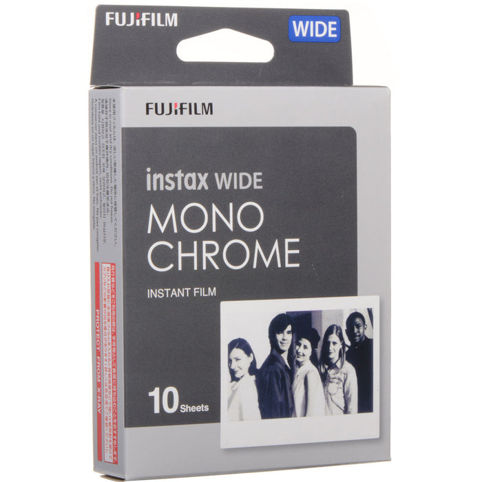 Fujifilm Instax Wide White Frame Monochrome Instant Film, 10 Exposures