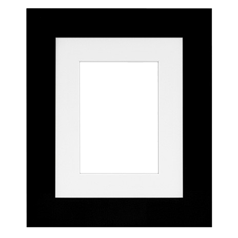 Framatic Metro Black 8x10" Frame, with White 5x7" Mat