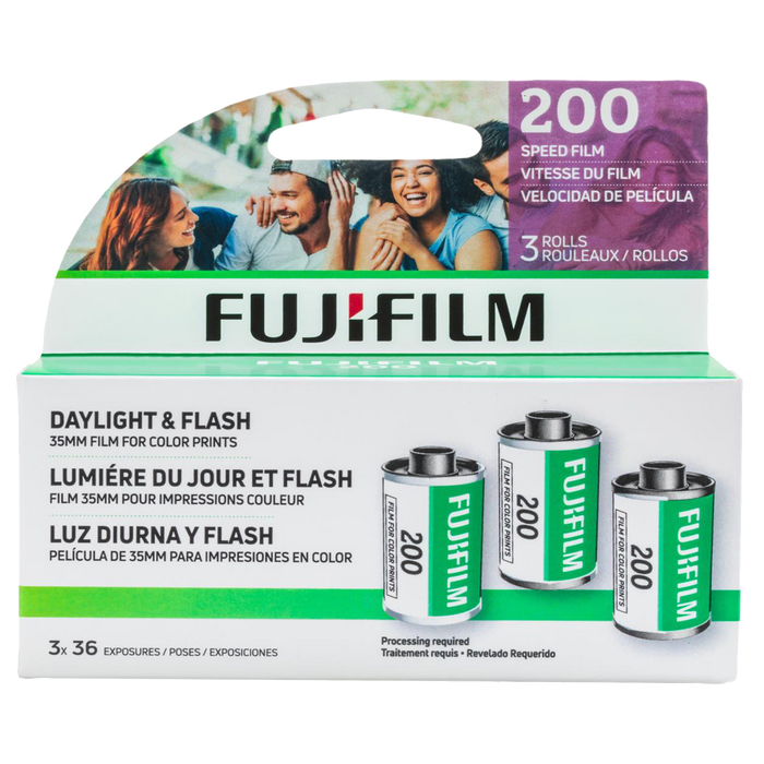 Fujifilm Fujicolor 200 Color Negative 35mm Film, 3-Pack