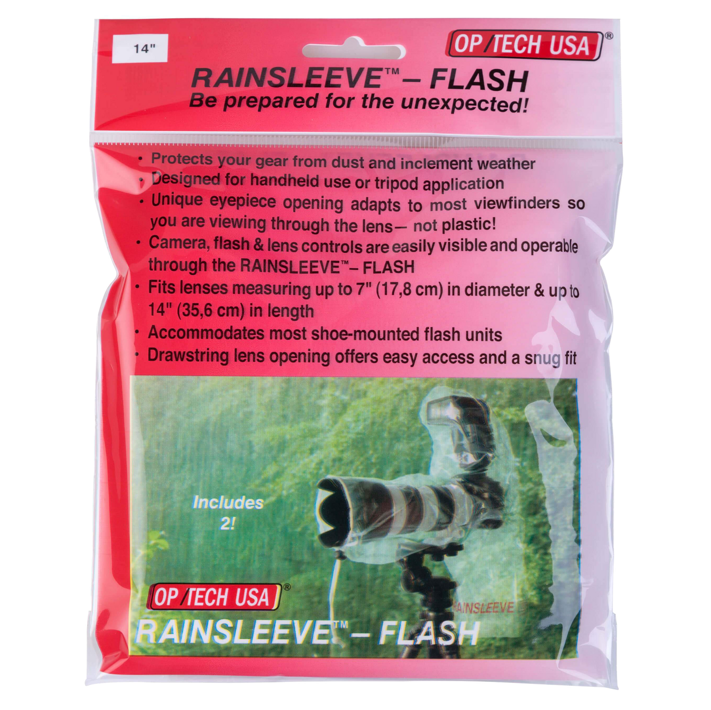 OP/TECH USA Rainsleeve - Flash (Pack of 2)