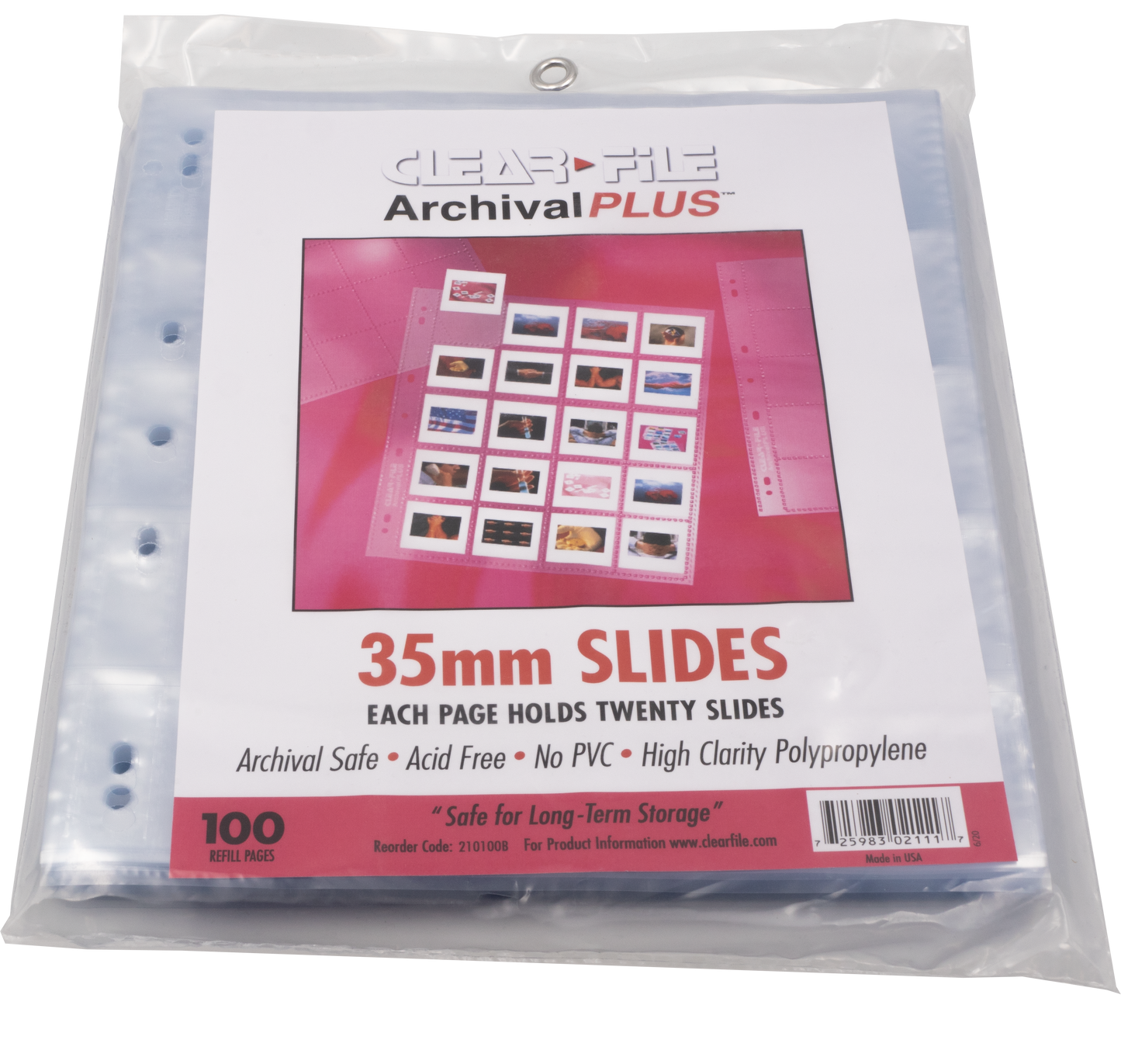 Clear File 4 by 5 35mm Slide Frames