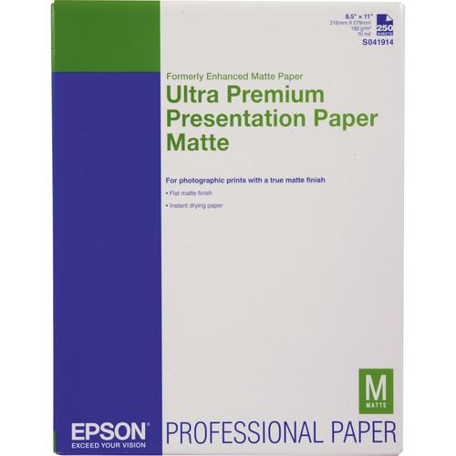 Epson Ultra Premium Matte 8.5x11" 250 Sheets