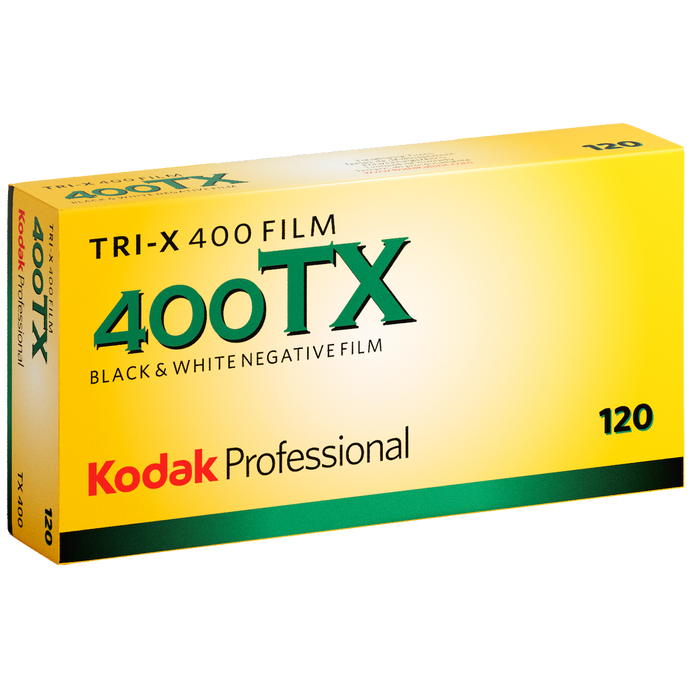Kodak Professional Tri-X 400 Black & White Negative 120 Format Film, 5-Pack