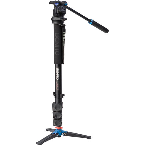 Benro Series 3 Aluminum Monopod with 3-Leg Locking Base and S2 Video Head