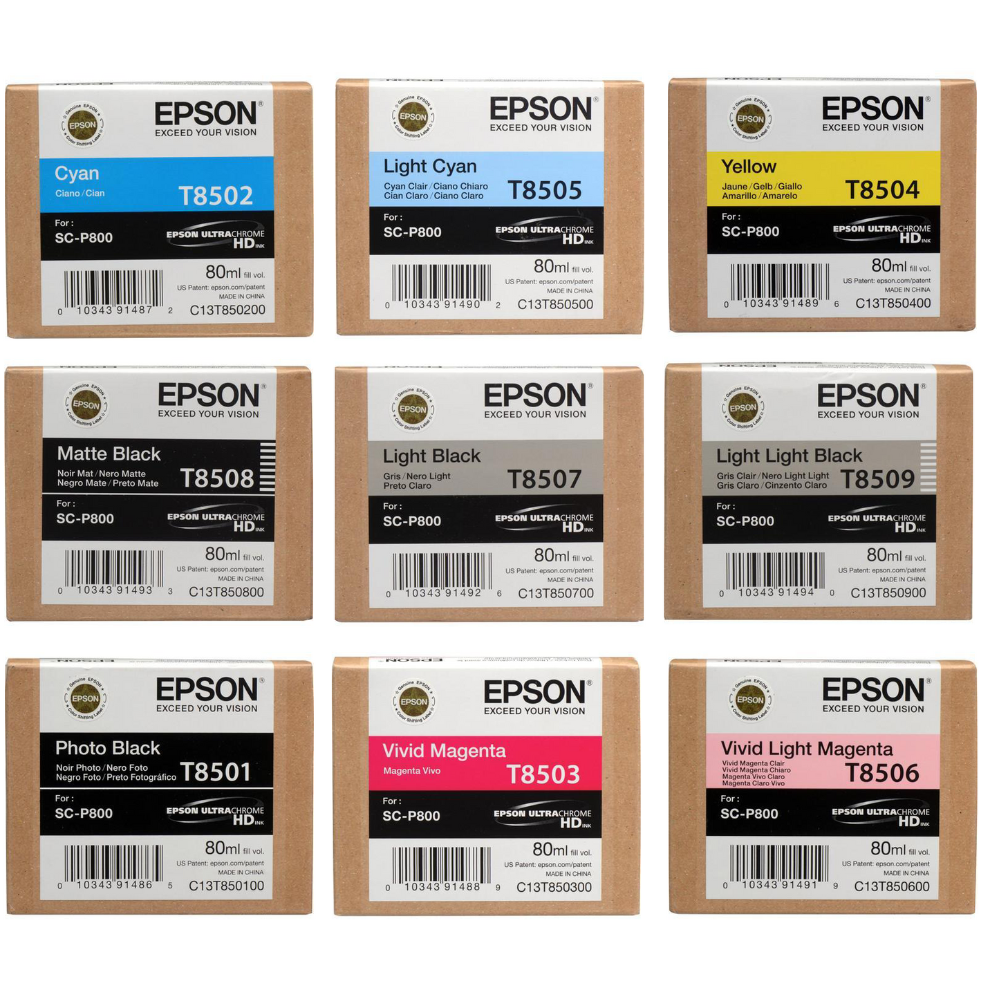 Epson P800 UltraChrome Ink Cartridge 80ml
