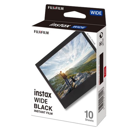 Fujifilm Instax Wide Black Frame Color Instant Film, 10 Exposures Pro Photo Supply