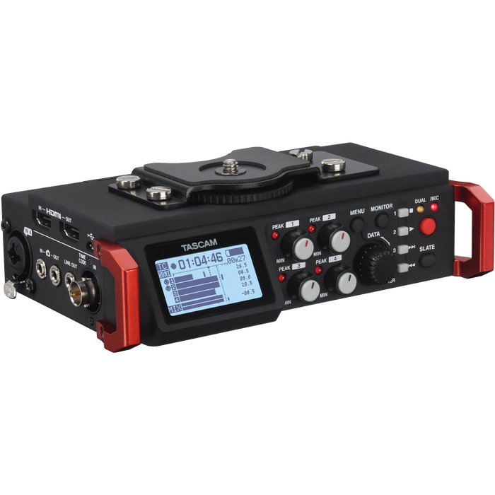 Tascam DR-701D 6-Track Field Recorder for DSLR with SMPTE Timecode - Li-Ion